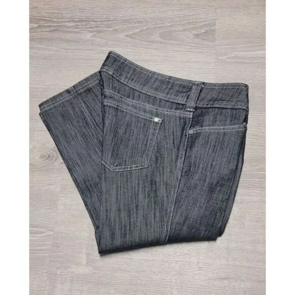 Bebe Jeans‎ Women's Dark Wash Stretch Double Button Slim Crop Jeans Size 28